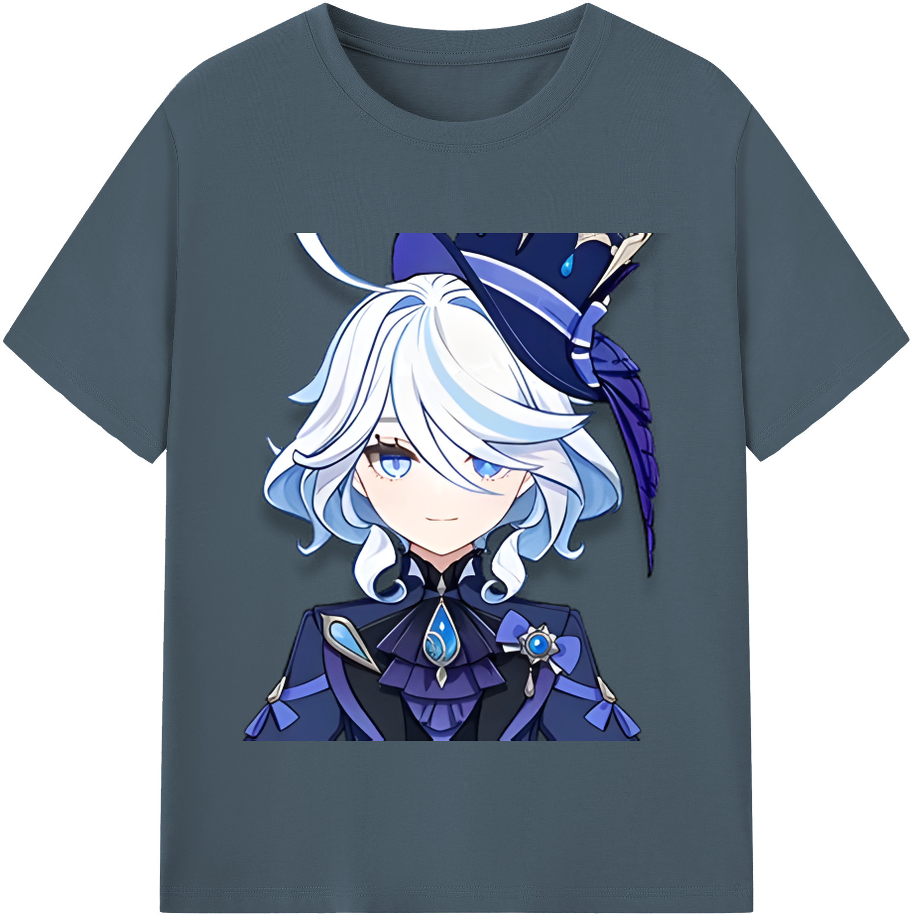 げんし神 フリーナ genshin Furina 綿100％半袖Tシャツ（フロントプリント）